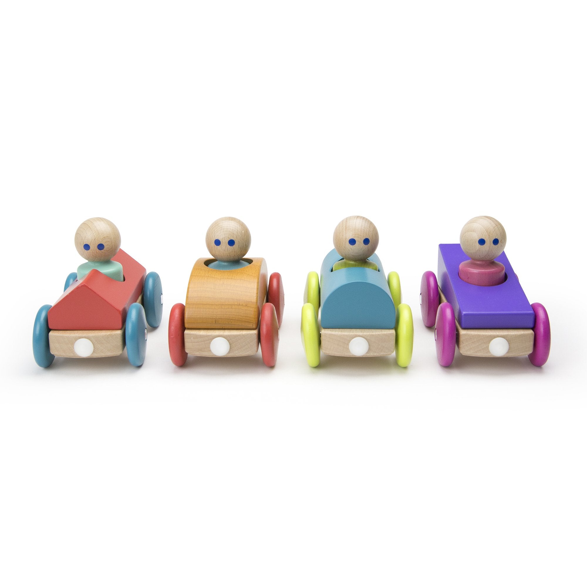 Tegu Magnetic Racers Poppy Racer Wooden Blocks