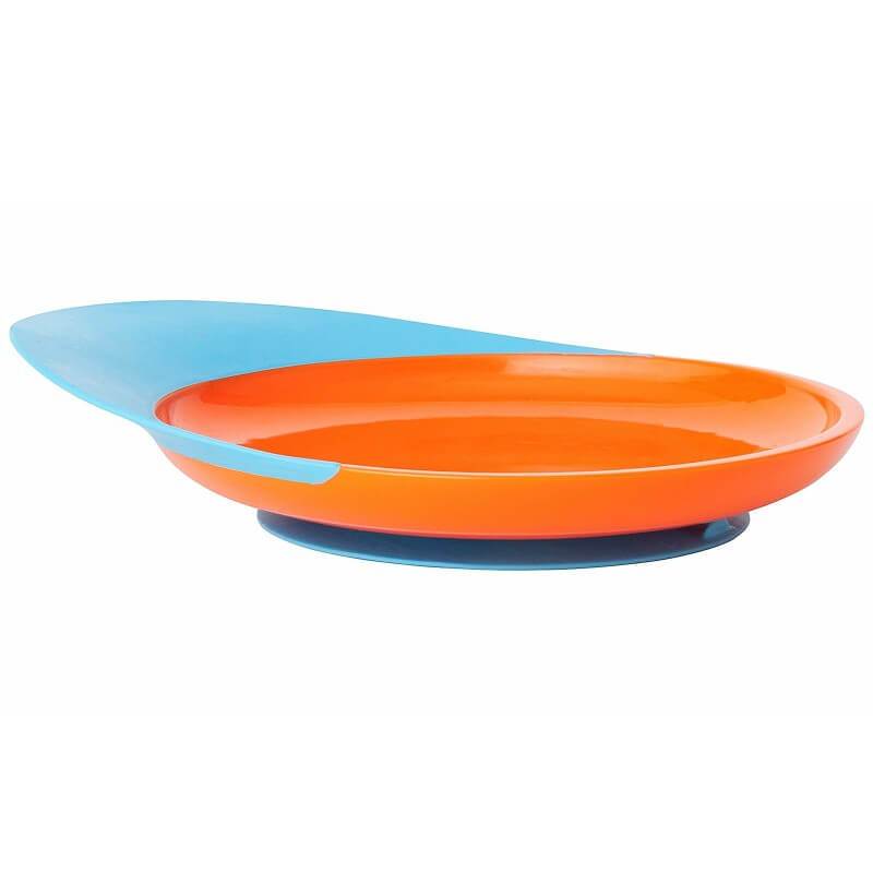 Boon Catch Plate with Spill Catcher - Blue